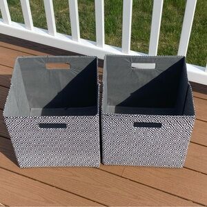 Storage Cubes Set of 2 Fabric covered 13x13x13 inches